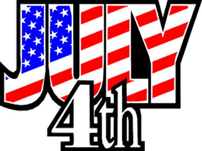 happy 4th of july clipart black and white